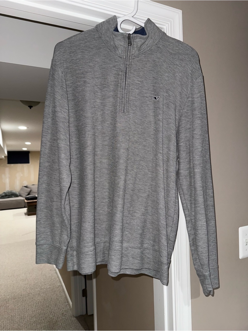 Vineyard Vines Gray Heather Quarter-Zip Pullover